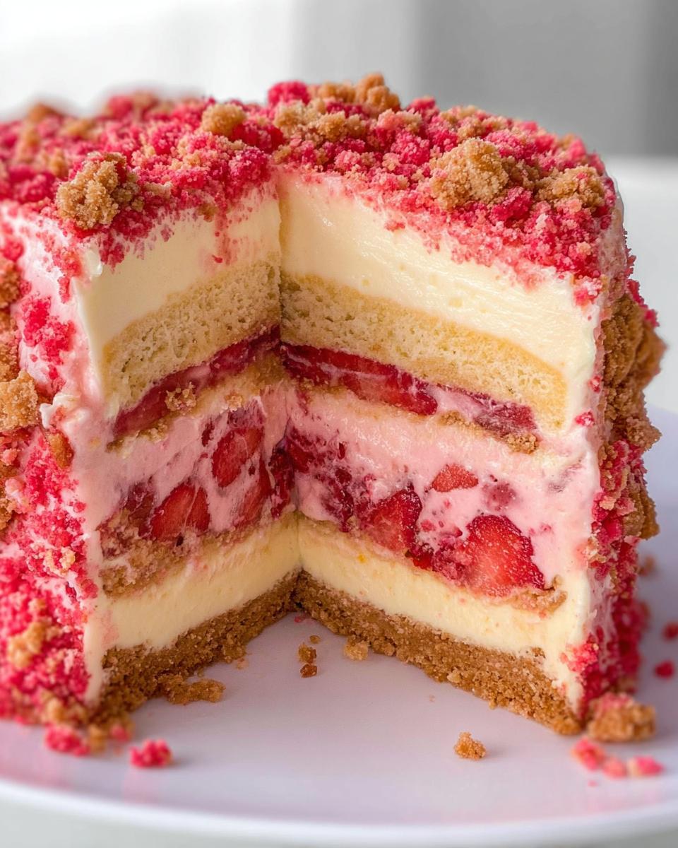 Strawberry Crunch Cake - Detail 2