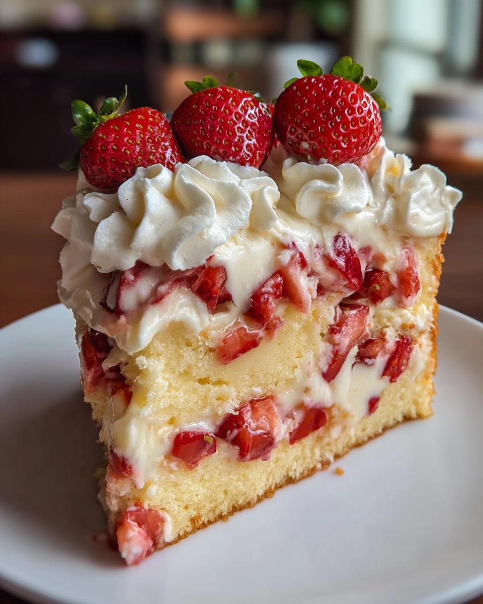 Strawberry Custard Delight Cake - Detail 1