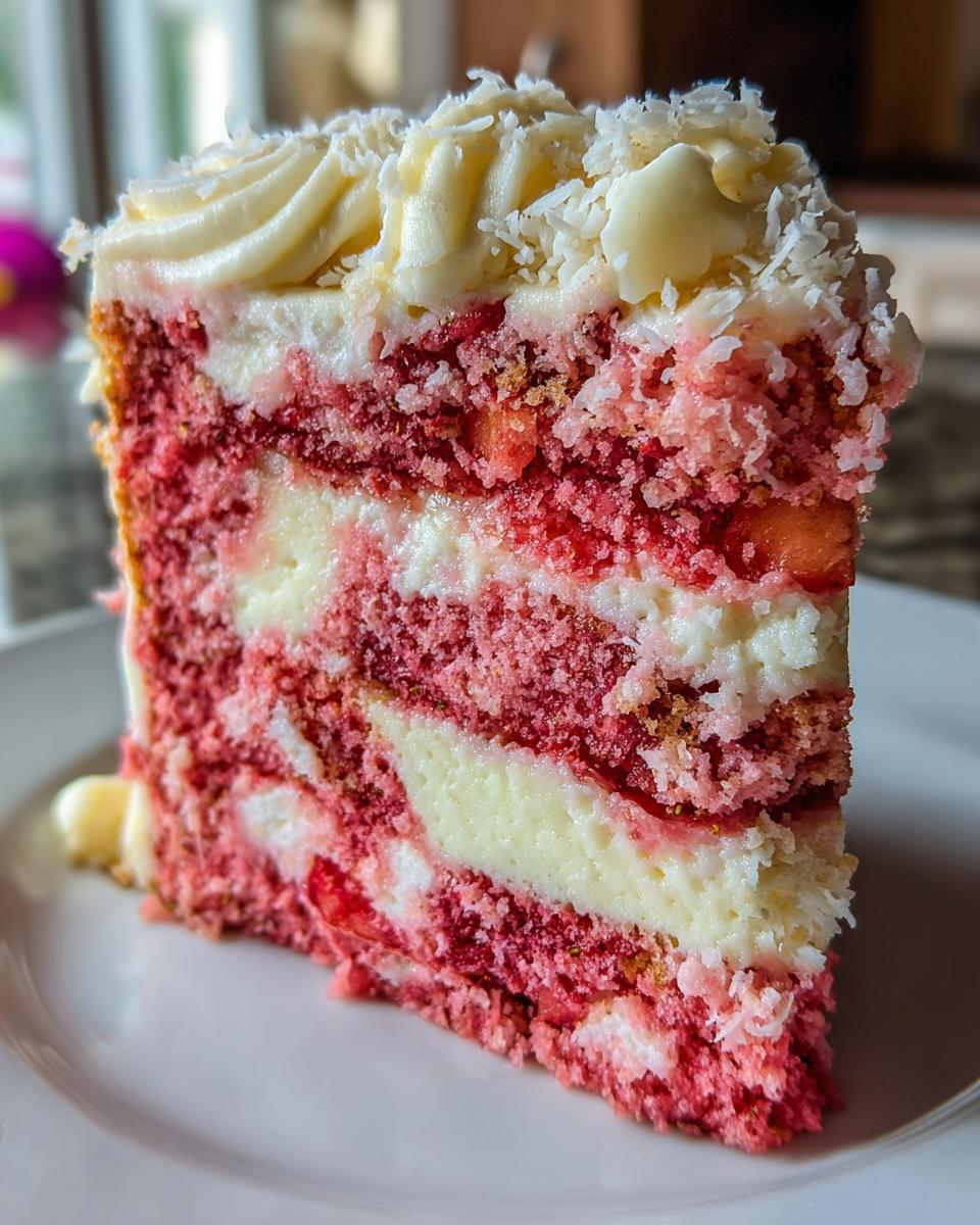 Strawberry Earthquake Cake - Detail 1