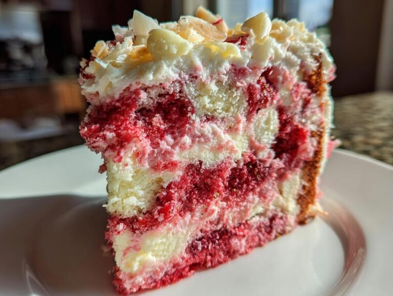 Strawberry Earthquake Cake