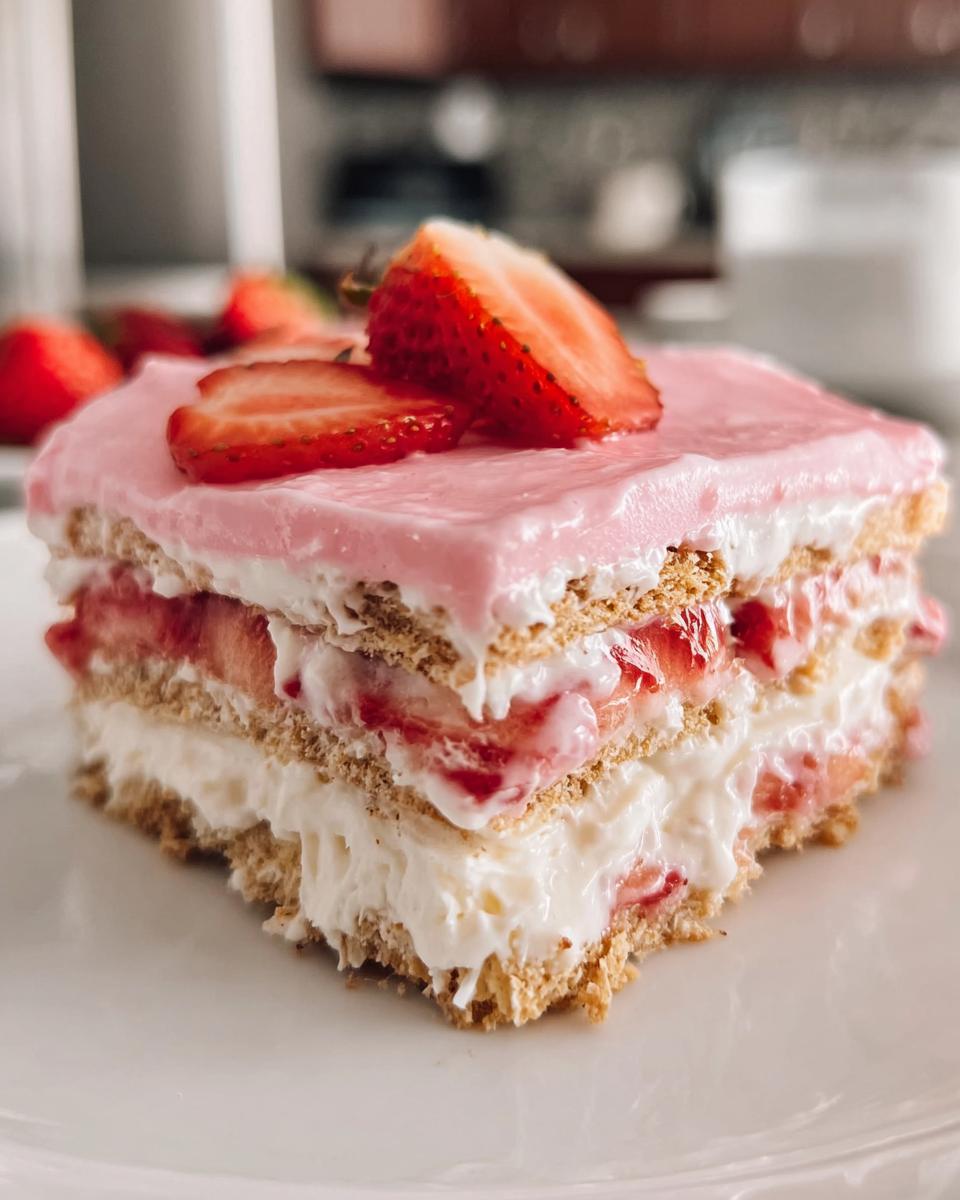 Strawberry Eclair Cake - Detail 1