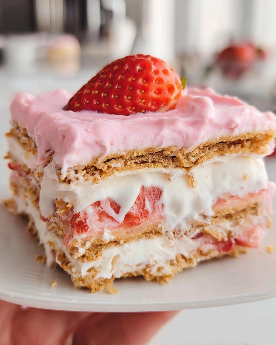 Strawberry Eclair Cake - Detail 2