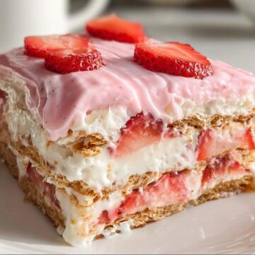 Strawberry Eclair Cake