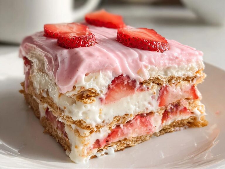 Strawberry Eclair Cake