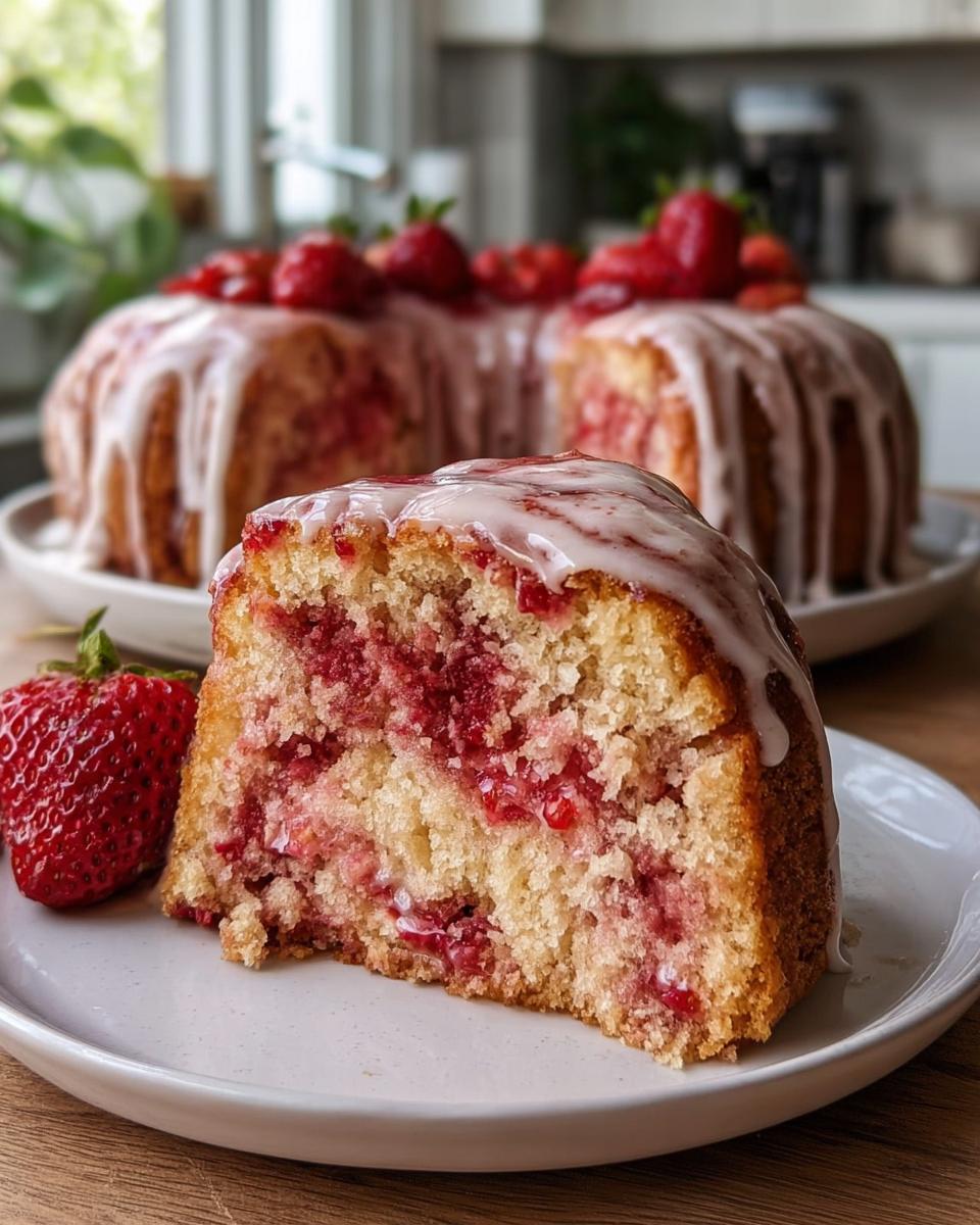 Strawberry Honeybun Cake - Detail 1