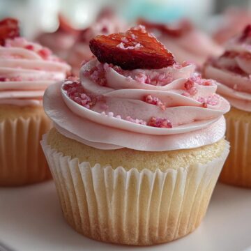 Strawberry Milkshake Cupcakes