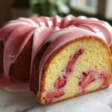 Strawberry Milkshake Pound Cake