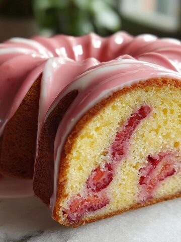 Strawberry Milkshake Pound Cake