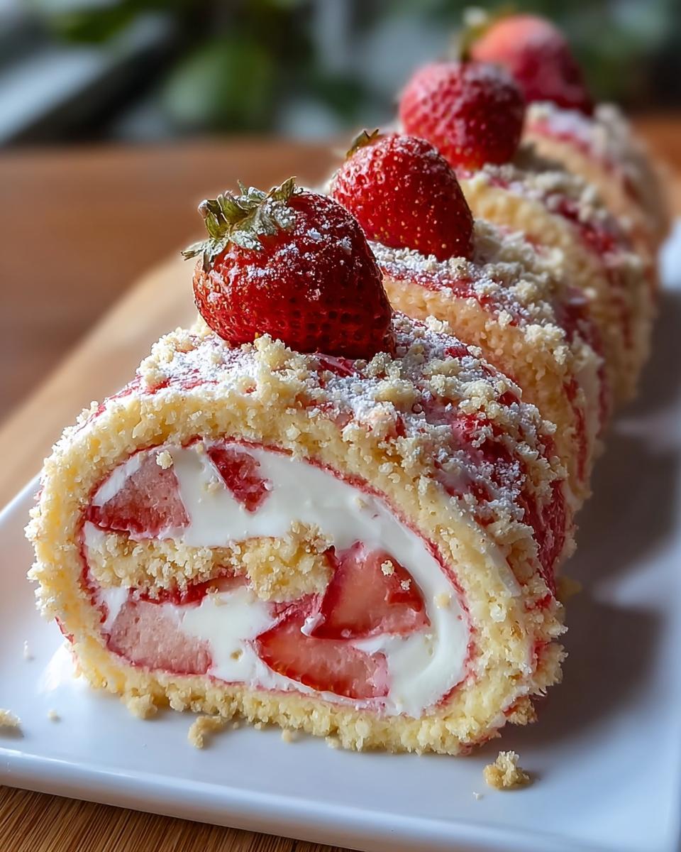 Strawberry Shortcake Cheesecake Rolls - Detail 1