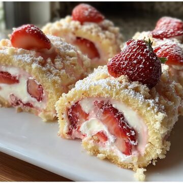 Strawberry Shortcake Cheesecake Rolls