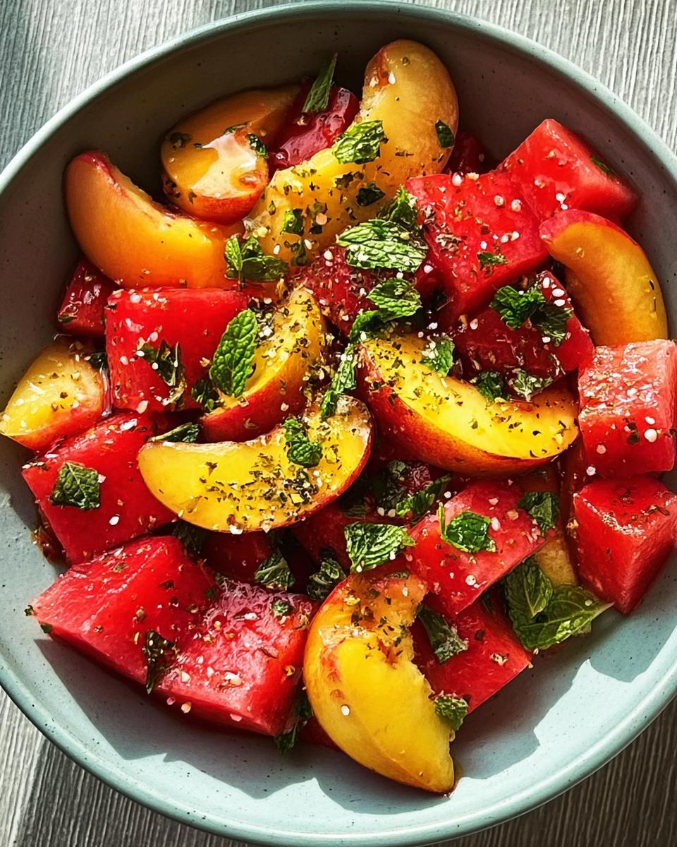 Summer Peach Watermelon Salad - Detail 1