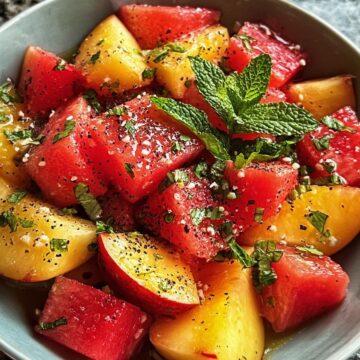 Summer Peach Watermelon Salad