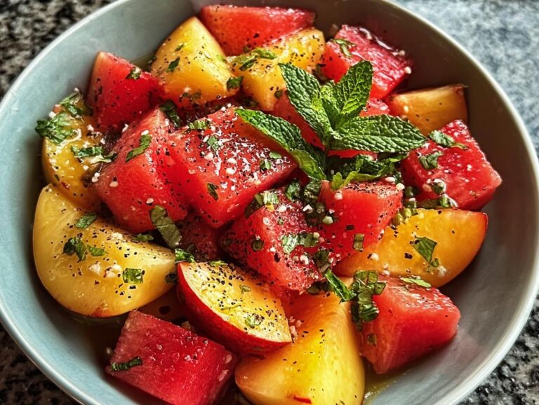 Summer Peach Watermelon Salad
