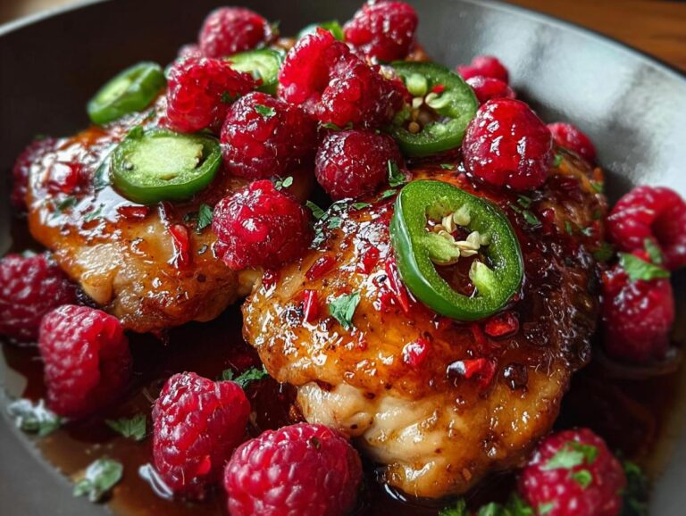 Sweet And Spicy Jalapeno Raspberry Chicken