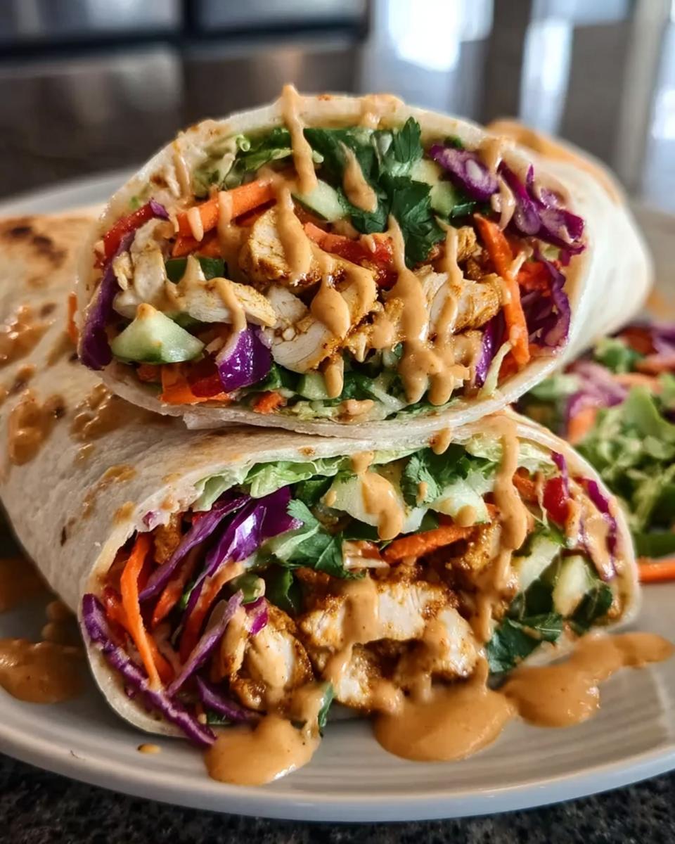 Thai Peanut Chicken Wraps - Detail 2
