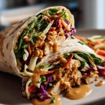 Thai Peanut Chicken Wraps