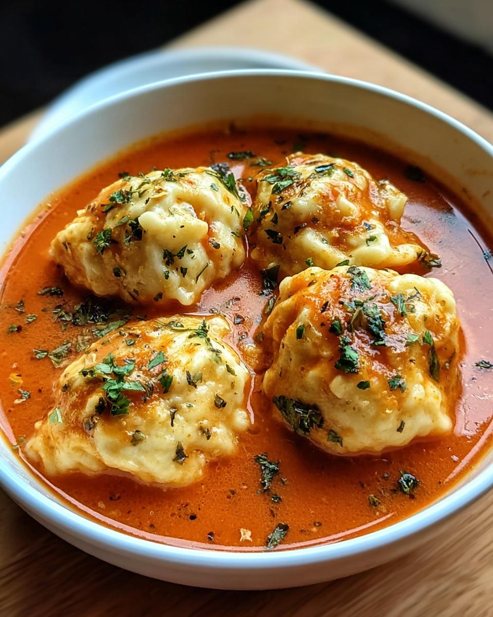 Tomato Dumpling Soup - Detail 1