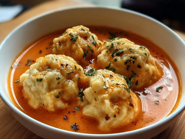 Tomato Dumpling Soup