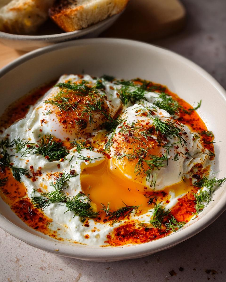 Turkish Eggs With Creamy Yogurt & Butter Sauce - Detail 1