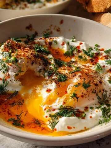 Turkish Eggs With Creamy Yogurt &Amp;Amp; Butter Sauce