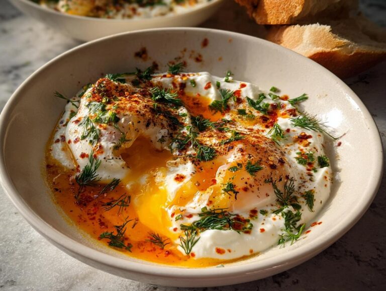 Turkish Eggs With Creamy Yogurt &Amp; Butter Sauce