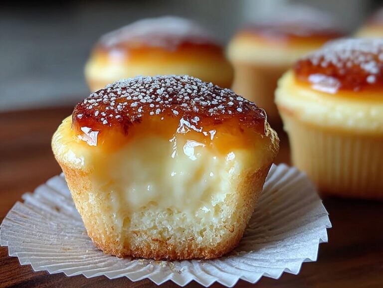 Vanilla Bean Creme Brulee Cheesecake Cupcakes