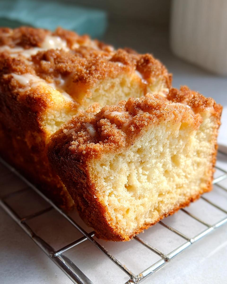 Vanilla Eggnog Bread With Crumb Topping - Detail 1
