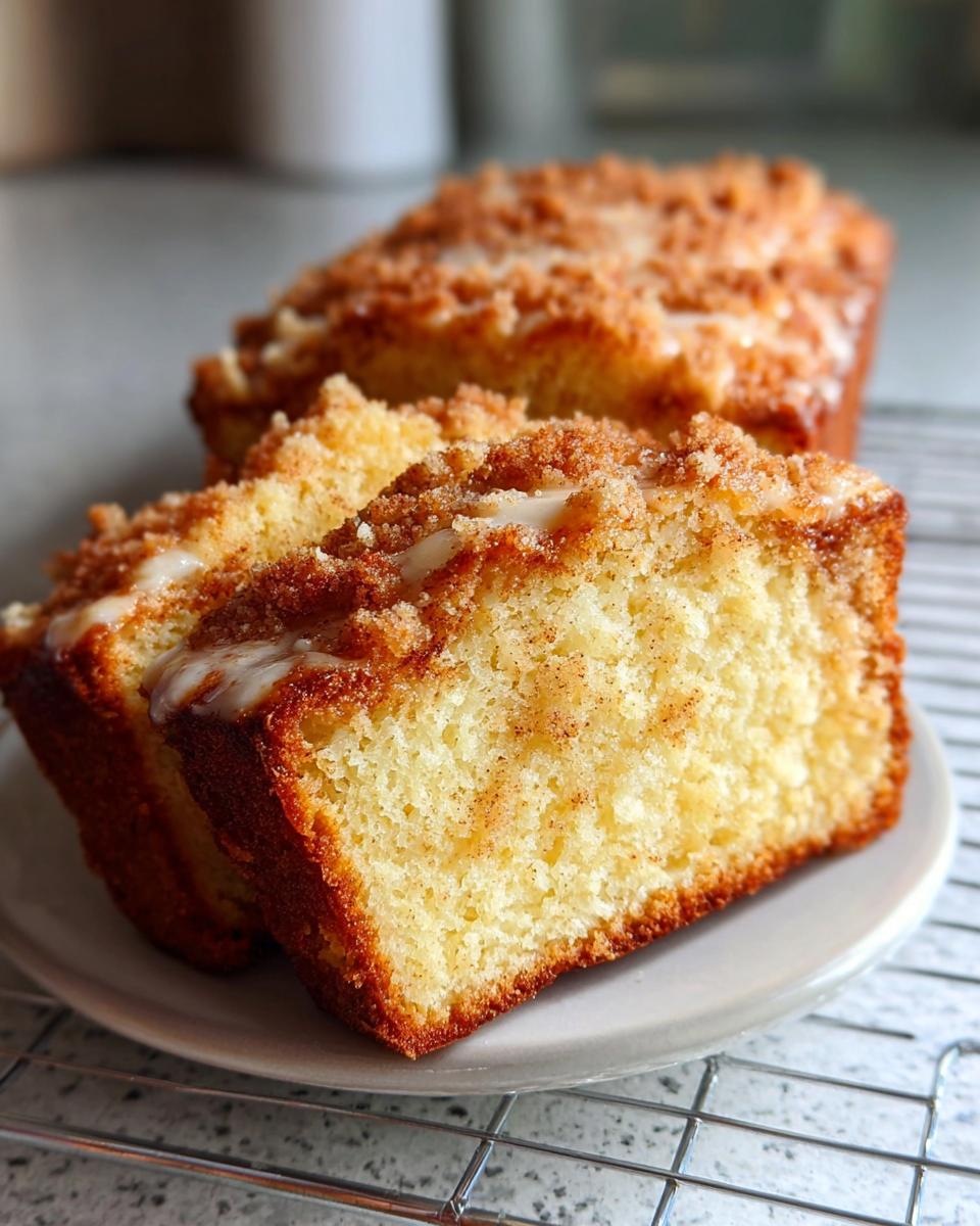 Vanilla Eggnog Bread With Crumb Topping - Detail 2