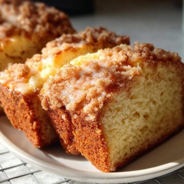 Vanilla Eggnog Bread With Crumb Topping
