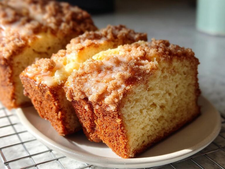 Vanilla Eggnog Bread With Crumb Topping