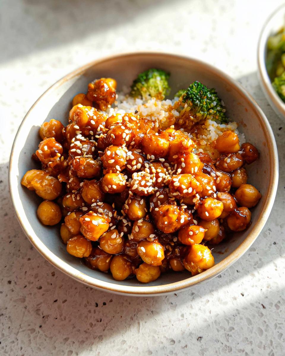 Vegan Sticky Sesame Chickpeas - Detail 1