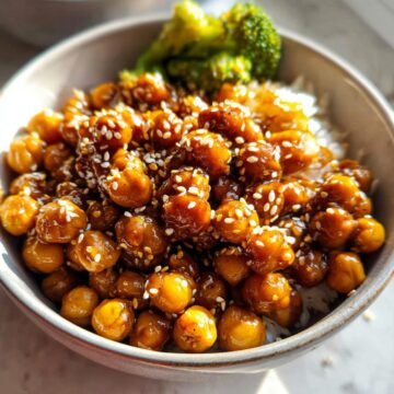 Vegan Sticky Sesame Chickpeas