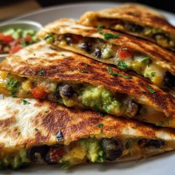 Vegetarian Avocado &Amp; Black Bean Quesadilla