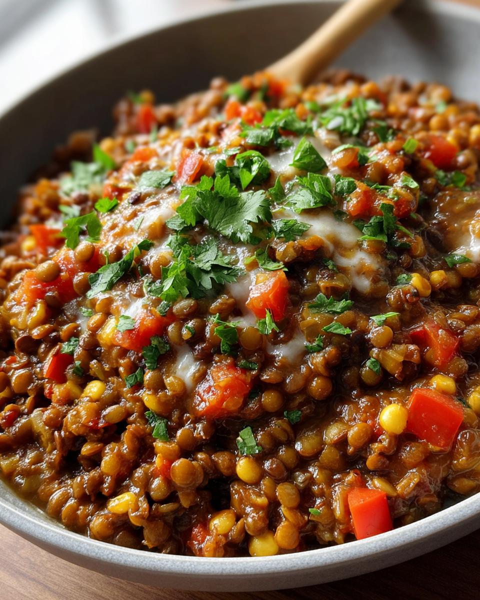 Vegetarian Mexican Lentils - Detail 2