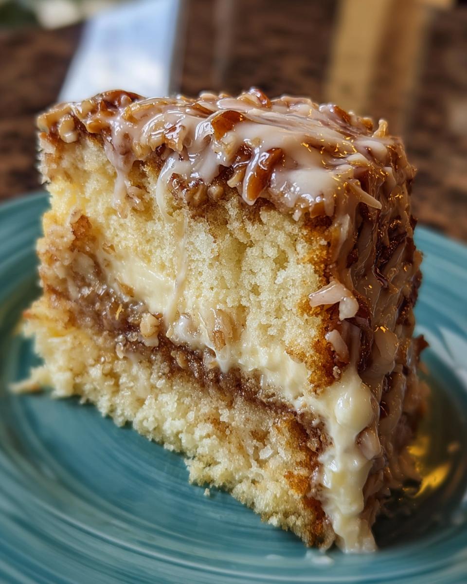 White German Chocolate Cake With Cheesecake Center - Detail 1