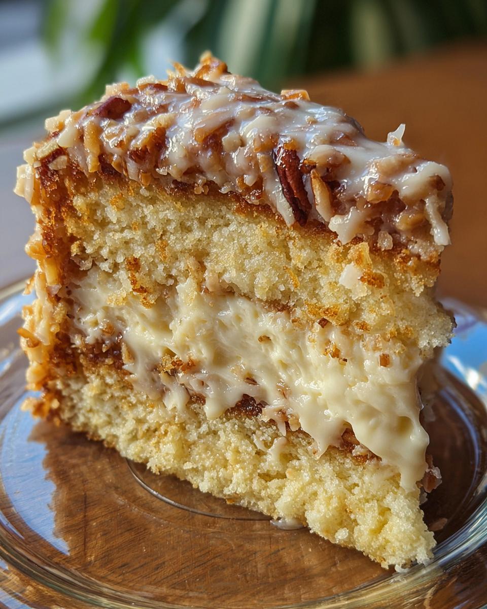 White German Chocolate Cake With Cheesecake Center - Detail 2