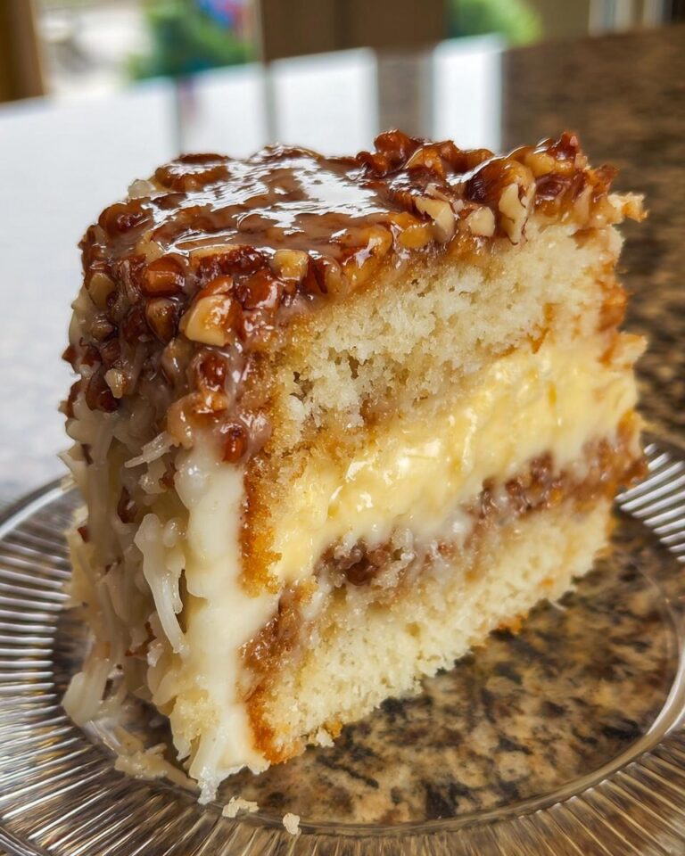 White German Chocolate Cake With Cheesecake Center